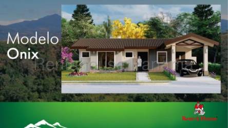 Modern kitchen with cabinets and breakfast counter in Grand Canyon Boquete house Panama