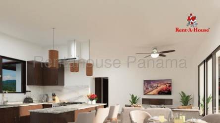 Aerial layout of 3 bedroom 2 bathroom single home with terrace in Grand Canyon Boquete Panama