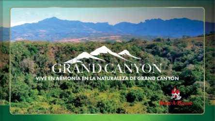 Bright living and dining room with mountain view terrace in Grand Canyon Boquete home Panama