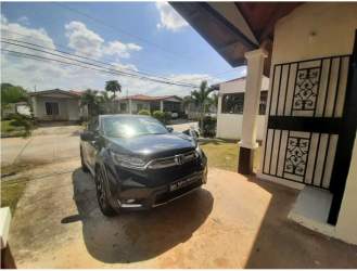 Clean bathroom with shower sink and cabinet house rent Isla de Montelimar Costa Verde Panama