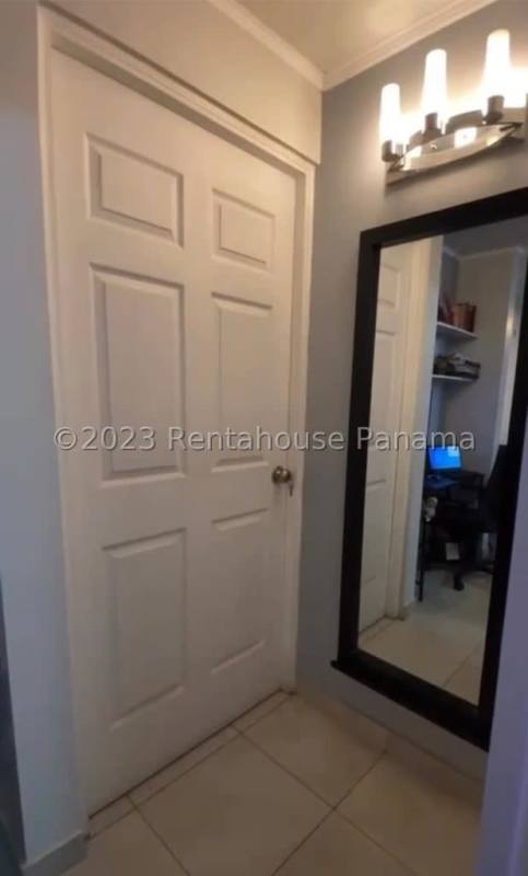 Bedroom with builtin closet AC large window Mystic Tower Panama City