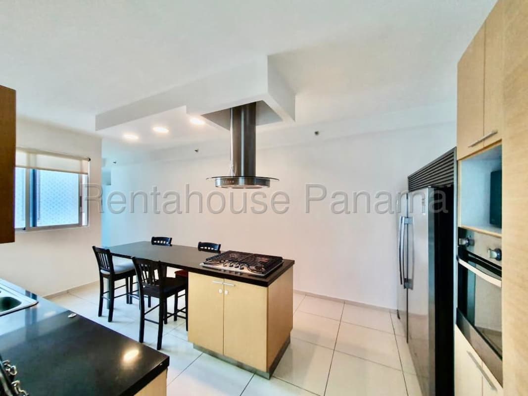 Master bedroom with ocean view balcony PH Mirador del Este Costa del Este Panama apartment sale