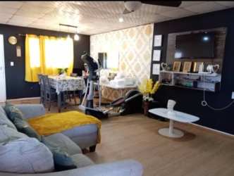 Living dining combo space with tile floors in Villas del Lago house for rent Panama