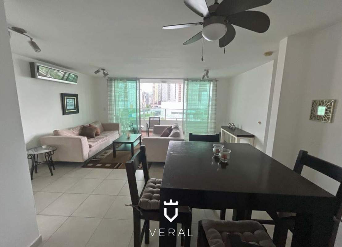 Contemporary kitchen granite countertop, appliances, wooden cabinets in PH Terramar San Francisco Panama