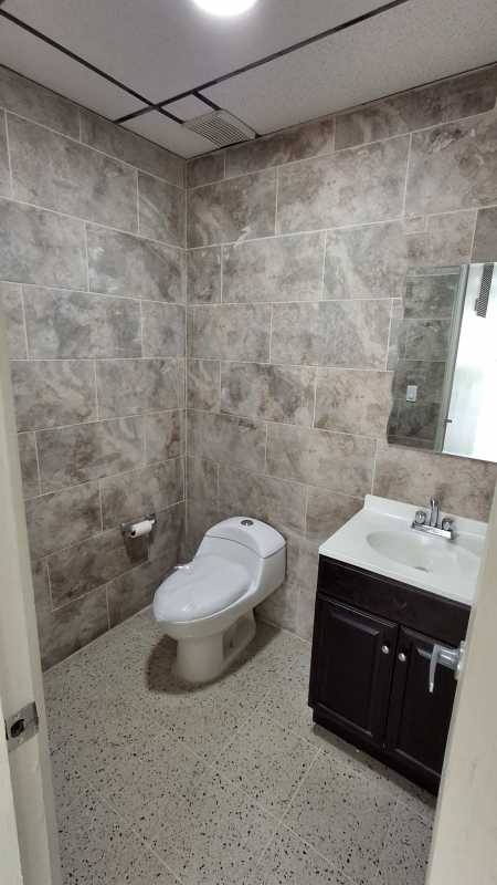 Commercial office interior with drop ceiling and tiled floors Balboa Plaza Panama