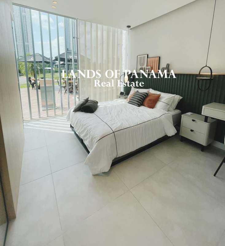 Dining space with stylish furnishings inside studio condo at Generation Tower Panama