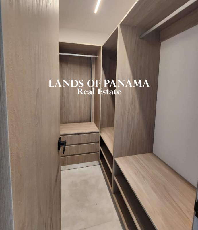 Compact contemporary kitchen with appliances in Generation Tower Costa del Este studio apartment