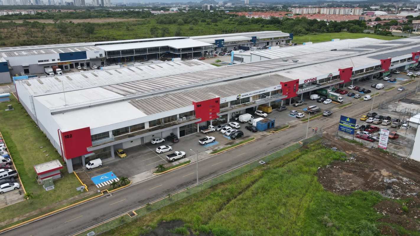 Warehouse exterior with container truck bays Terminal Industrial Zona Uno Corredor Sur Panama
