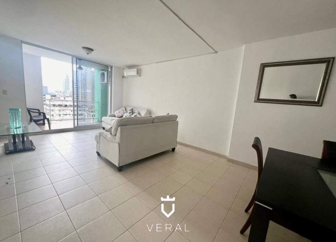 Modern minimalist kitchen with granite counters and white cabinets in PH Plaza 77 El Cangrejo Panama