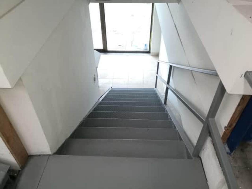 Industrial open warehouse interior high ceiling mezzanine level Tocumen Warehouse Park Panama