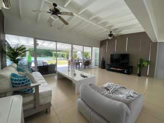 Gourmet granite kitchen with stainless appliances at Villas Decameron Villa in Panama