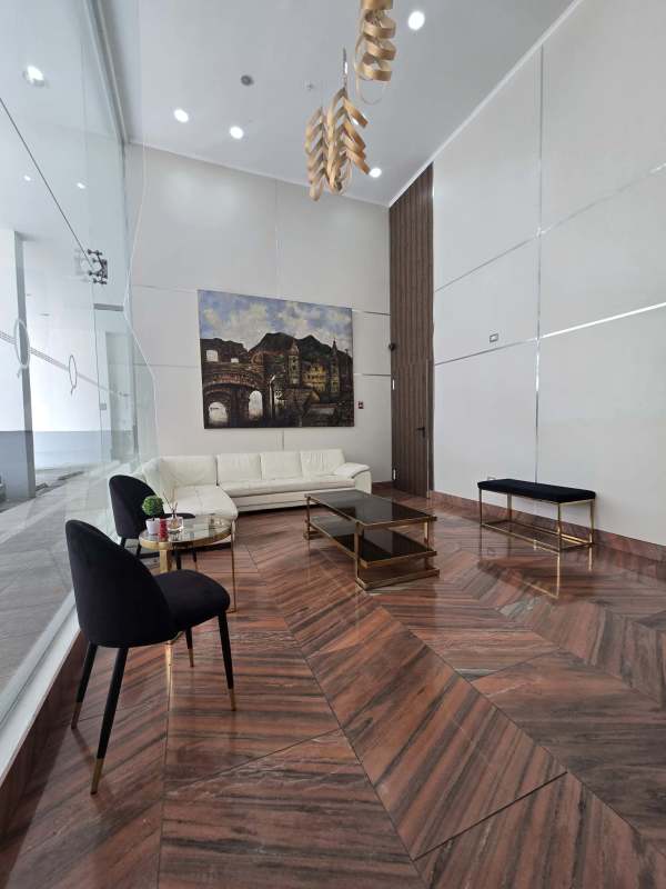Modern lobby waiting area with luxury decor PH Quartier Atlapa Panama apartments