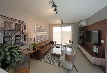 Furnished bedroom with walk-in closet blinds AC in PH Madeira Panama Pacifico