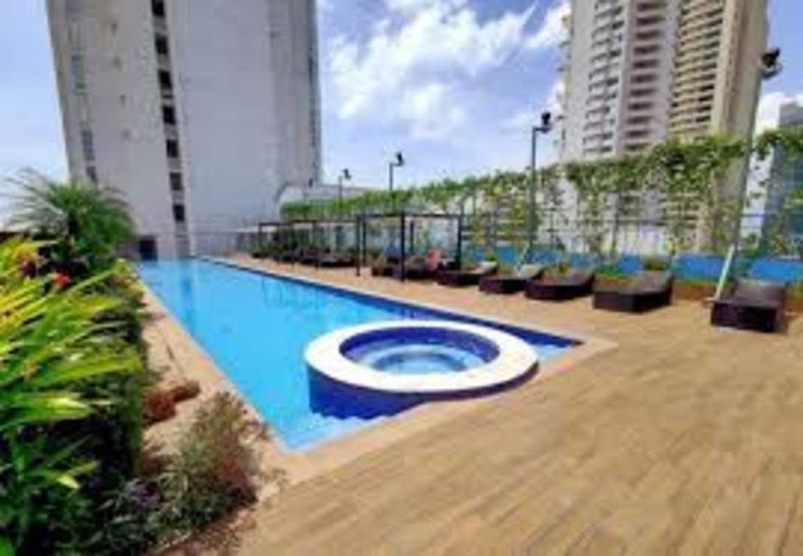 Spacious modern kitchen with large glass doors to balcony ocean view PH Rivage Balboa