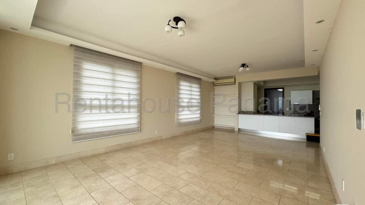 Designer kitchen featuring marble countertops, stainless steel appliances in Santa Maria Panama apartment