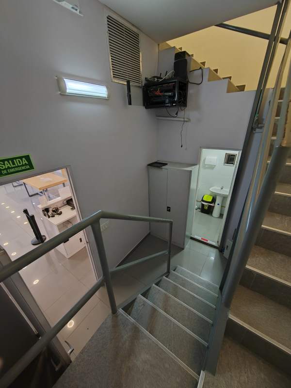 Modern glass storefront exposure inside busy mall Panama commercial store for sale