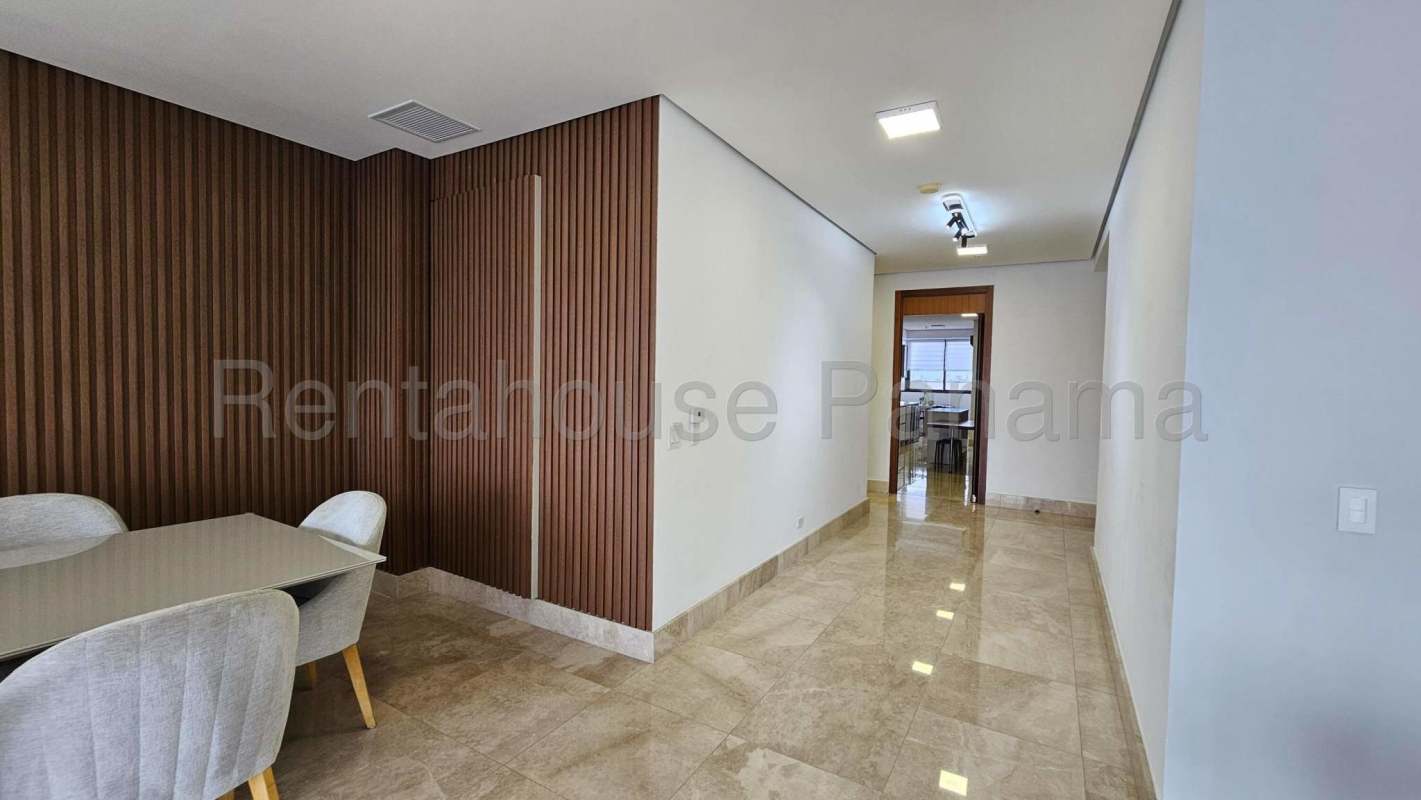 Spacious ocean-view balcony at luxury PH Oceanaire Costa del Este Panama City