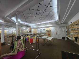 Open retail showroom area with lighting fixtures inside warehouse Colon Panama