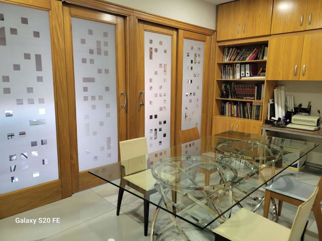 Contemporary office interior with wood cabinetry at PH Plaza San Francisco Panama