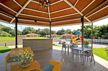 Master bedroom ensuite bath lots of light Villas del María Panama countryside home