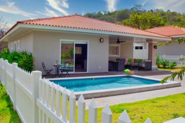 Country home exterior private pool landscaped yard Villas del María Panama