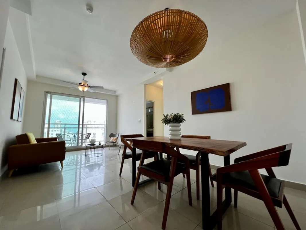 Galley kitchen granite countertops appliances light wood cabinets PH Latorraca Panama City