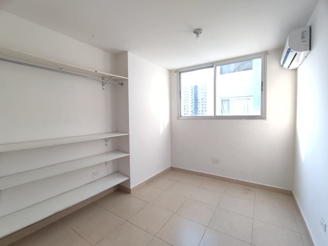 Bedroom with window, AC unit, ceramic floor Bella Vista Gardens Panama City