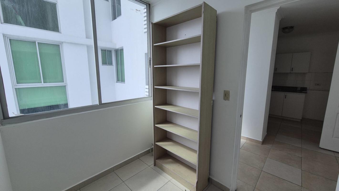 Empty bedroom with split AC, tile floors, city views PH Bella Vista Panama