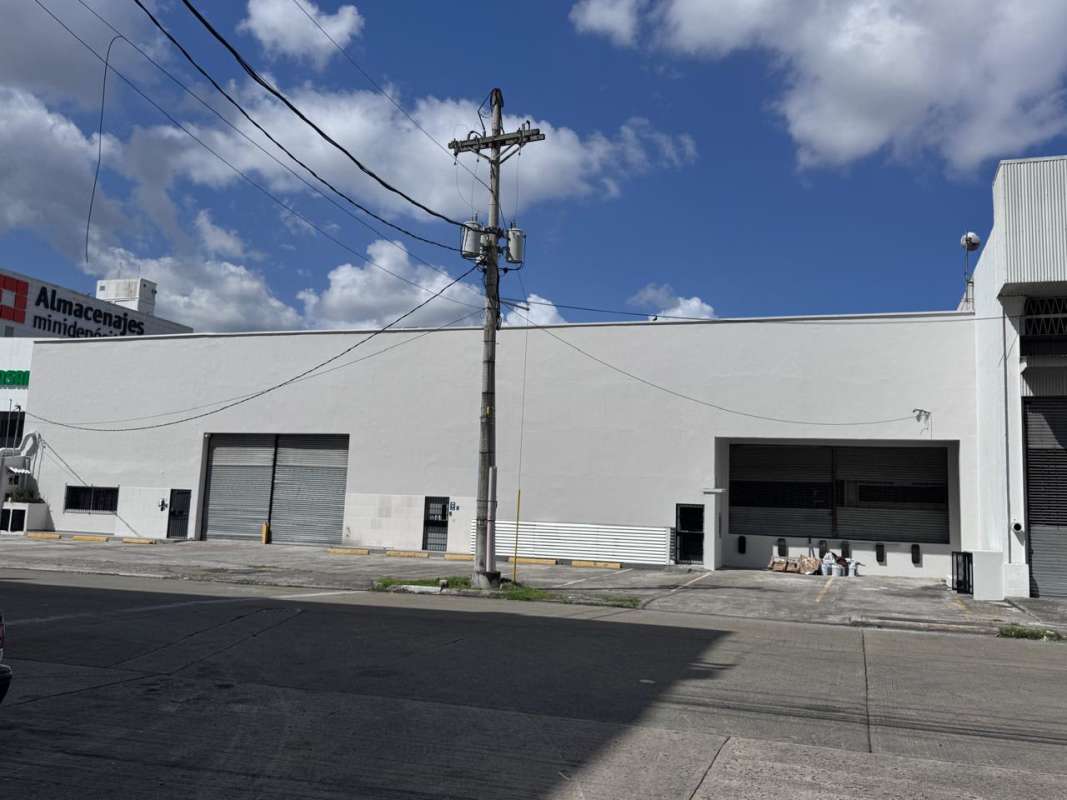 Exterior facade of commercial warehouse with multiple loading bays Costa del Este Panama