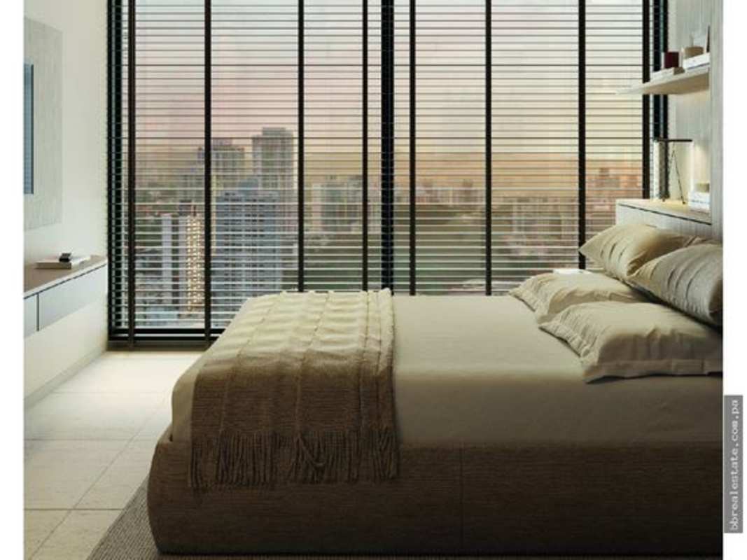 Heated indoor pool with ambient lighting at PH Mova Residences Panama