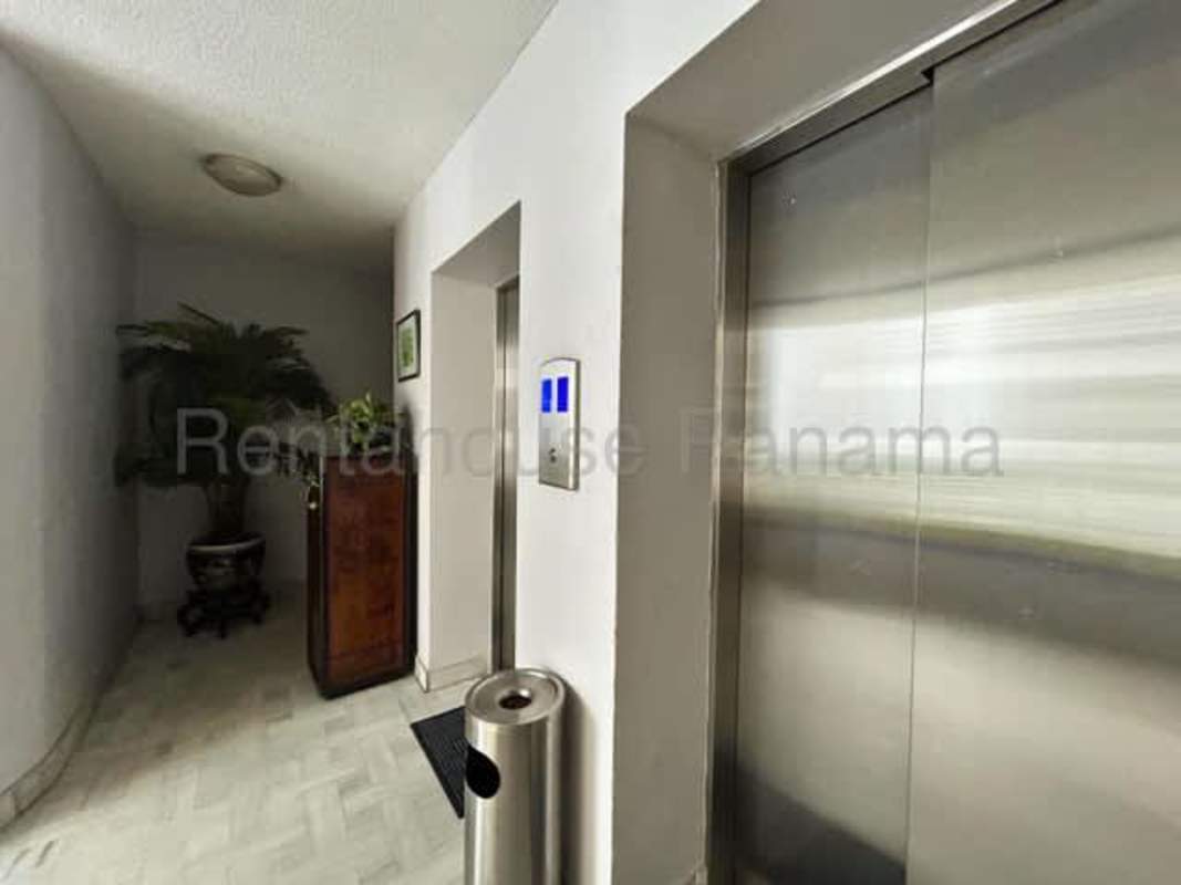 Interior staircase with tropical decor inside luxury triplex PH La Gaviota Panama