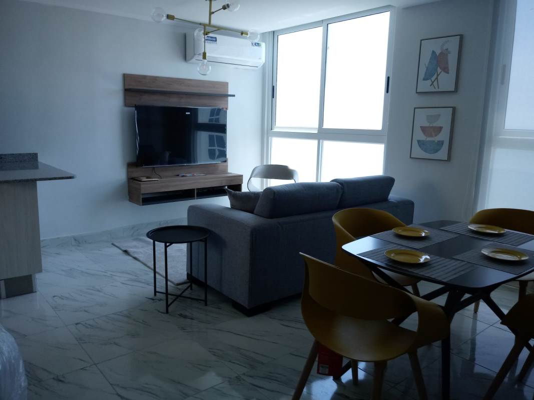 Apartment open living dining modern with large windows Avenida Balboa Panama City