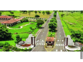 Master bedroom tile floors garden view in Boquete house Panama
