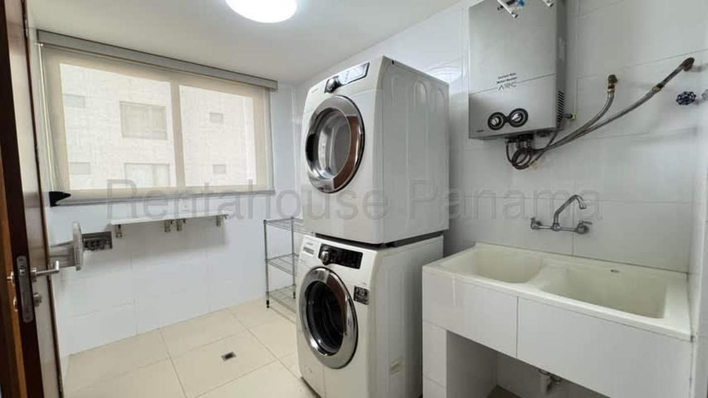 Luxury bathroom with glass shower marble walls in The Reserve Santa Maria apartment