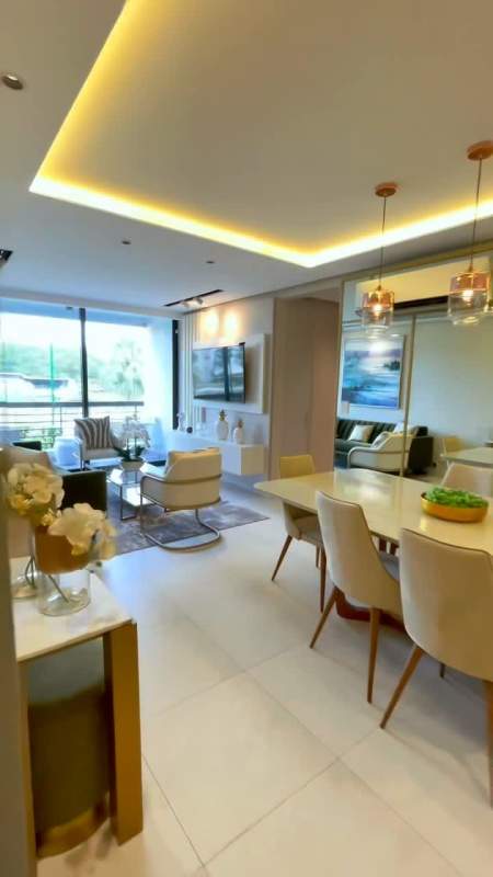 Primary bedroom with large windows in Condado Country Club Panama