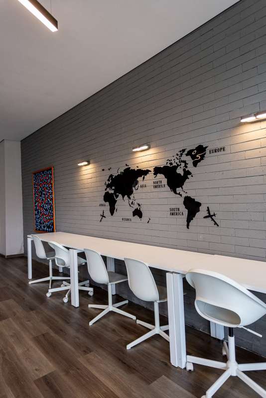 Indoor play area with wall mural and toys at Mi Condado Condado del Rey Panama