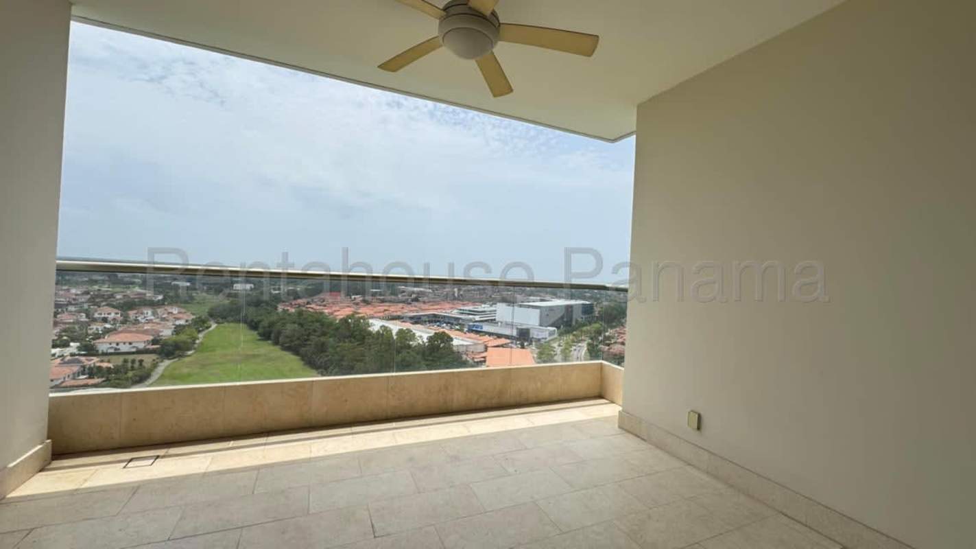 Modern bathroom with glass shower enclosure PH Santa Maria Panama