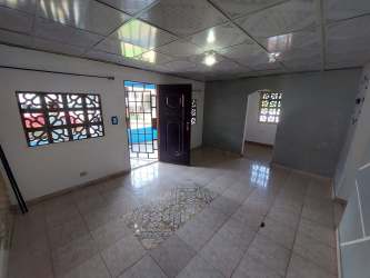 Affordable bathroom with sink, shower, mirror tiled floors Panama Oeste home Burunga