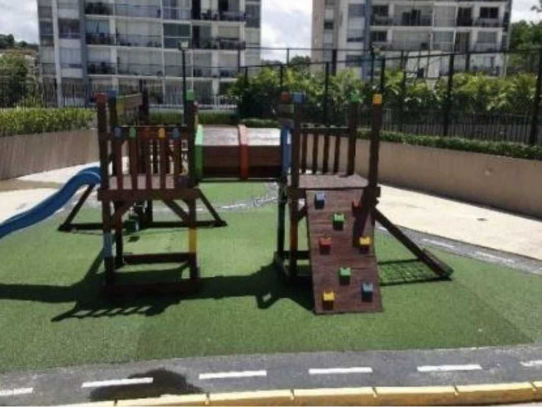 Secure outdoor playground with equipment PH Alsacia Towers Betania Panama apartment complex