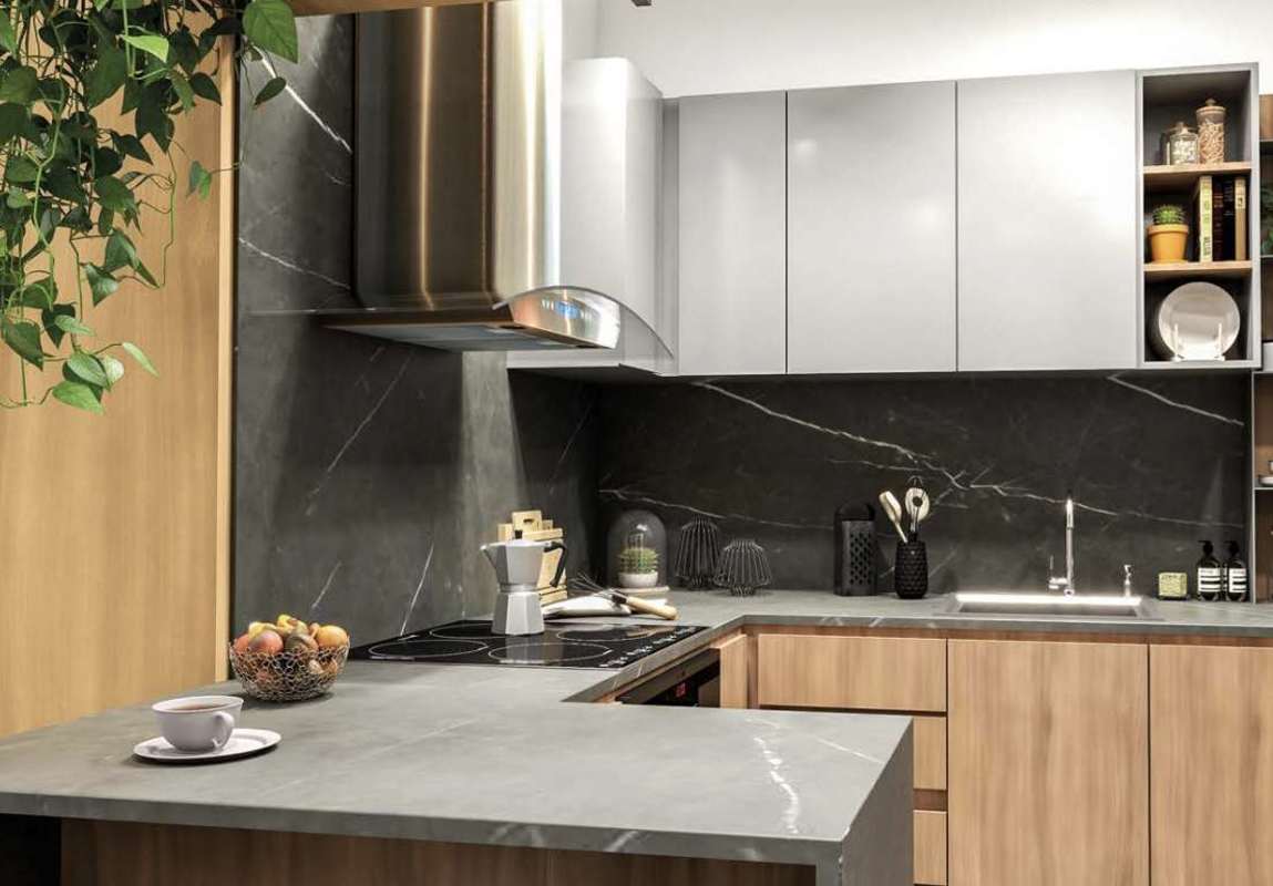 NEXT Tower Coco del Mar luxury kitchen wood cabinetry marble counters appliances