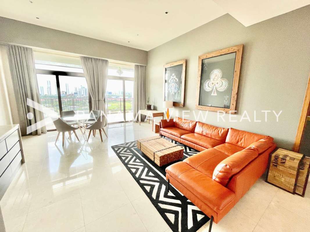 Luxury penthouse large living area terrace access panoramic views Santa Maria Court Panama