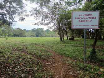 Private dirt road and wooded boundary fence rural agricultural lot Chiriquí Panama