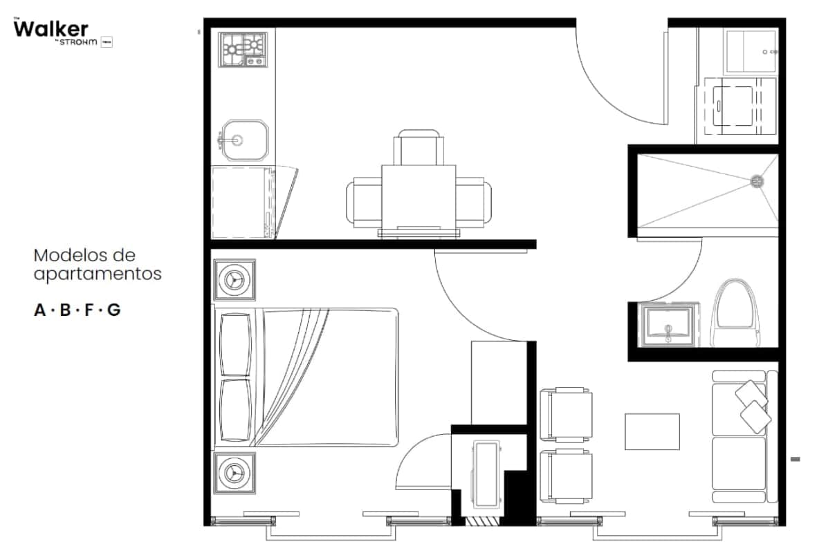 Exclusive rooftop social club lounge with ocean view at The Walker Tower Avenida Balboa Panama City
