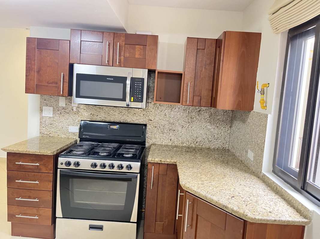 Double vanity master bathroom with bathtub and modern fixtures Embassy Club Clayton Panama