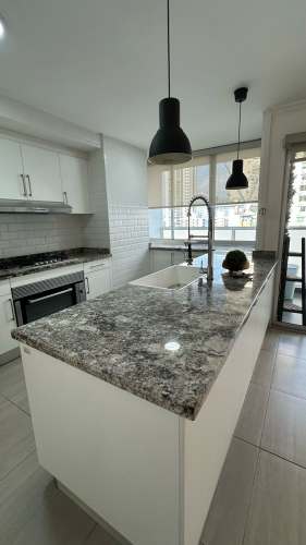 Unfurnished bright bedroom floor-to-ceiling windows ocean view in PH Marina Plaza Coco del Mar