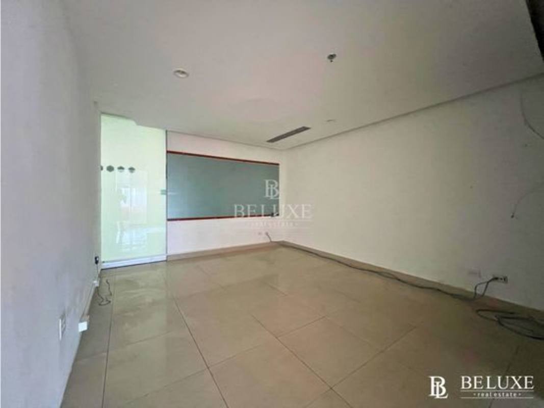 Glass wall partitions divide private offices inside PH Global Bank Tower Panama