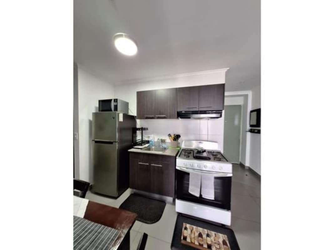 Infinity rooftop swimming pool overlooking Pacific Ocean and Panama skyline at PH Colores Bella Vista