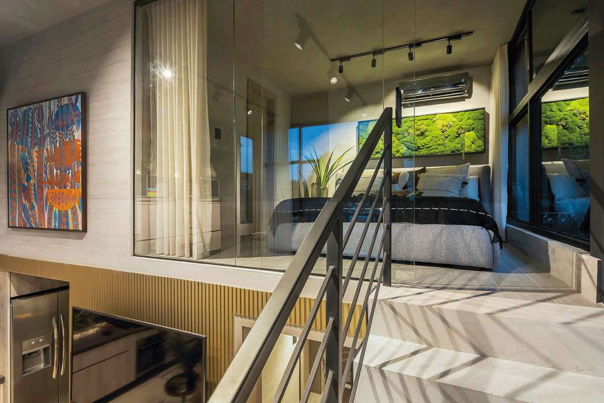 Contemporary kitchen with quartz countertops and appliances at PH The Garden Coco del Mar