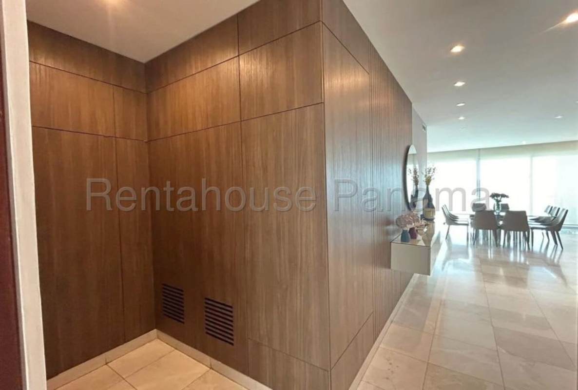 Spacious kitchen with granite countertops, modern cabinetry in PH Pacific Village Punta Pacifica Panama