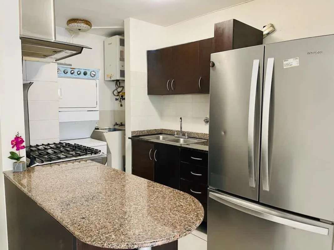 Comfy bedroom with air conditioning, tile floors and built-in closet in Condado Country Club Panama